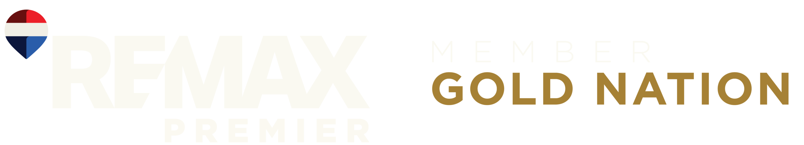 REMAX Premier Member Gold Nation Cream Logo
