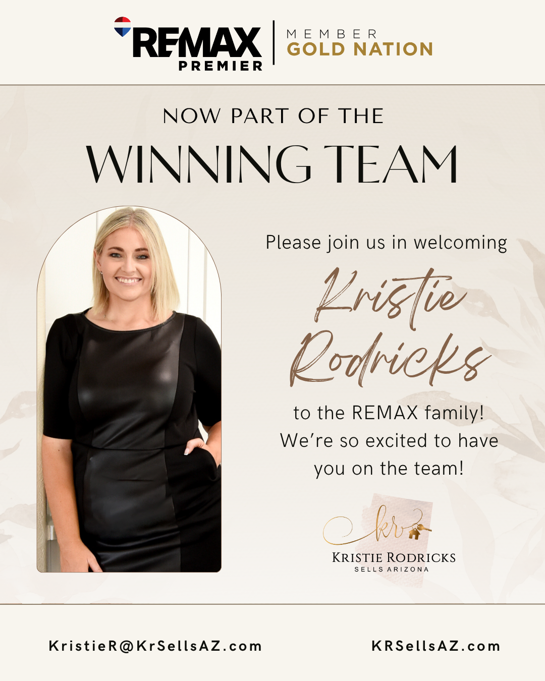 Welcome Kristie Rodricks